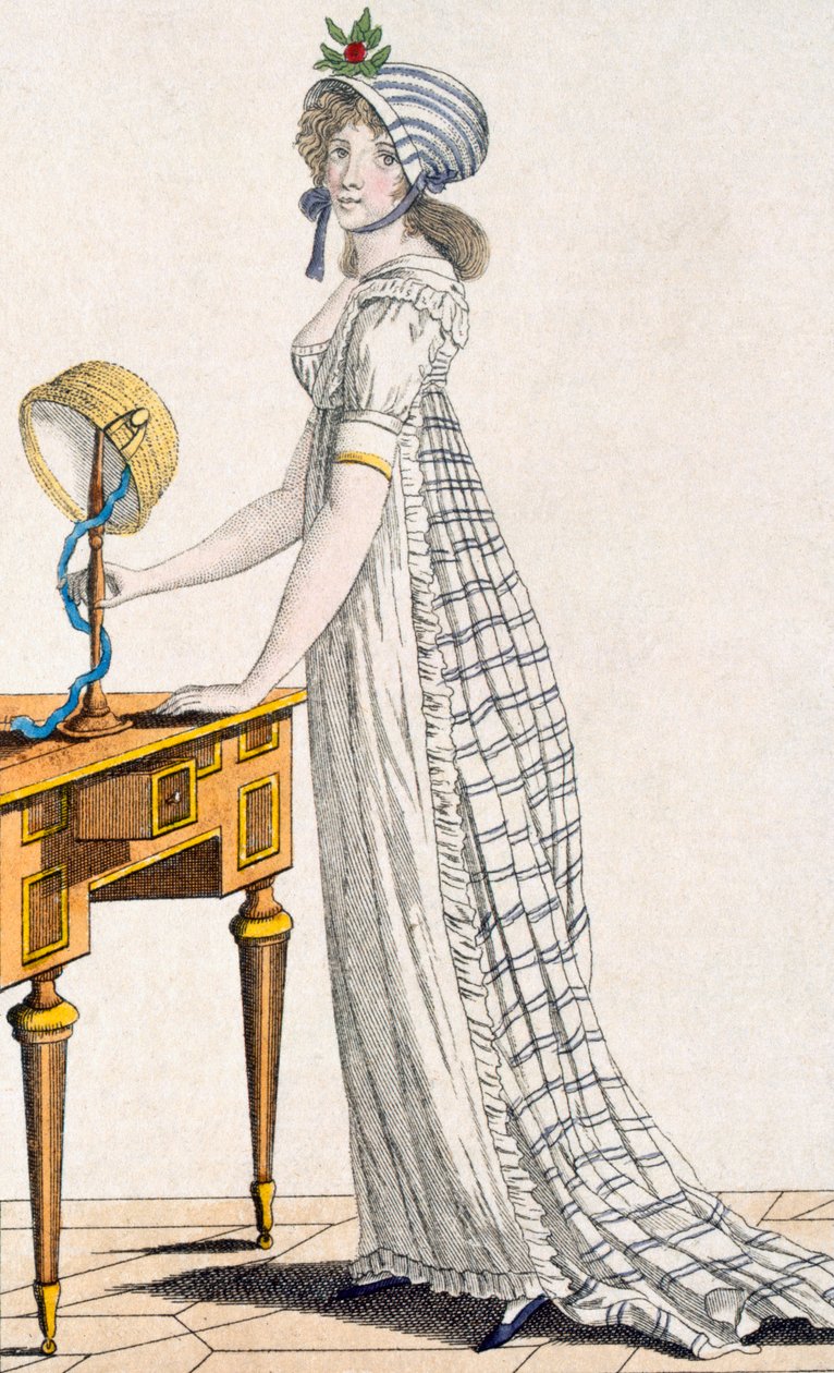 Parijse Jurk, uit Ladys Magazine, 1802 door English School