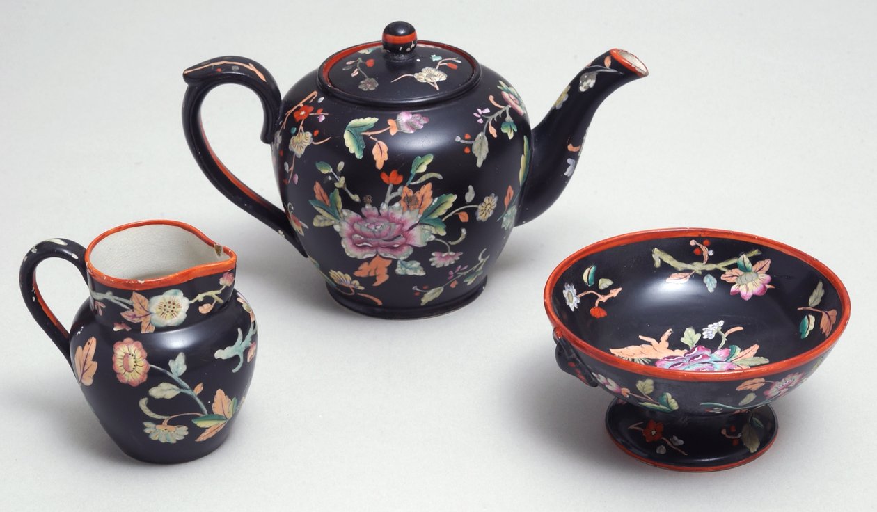 Deel van een theeservies in Chinese stijl, door Davenport van Staffordshire door English School