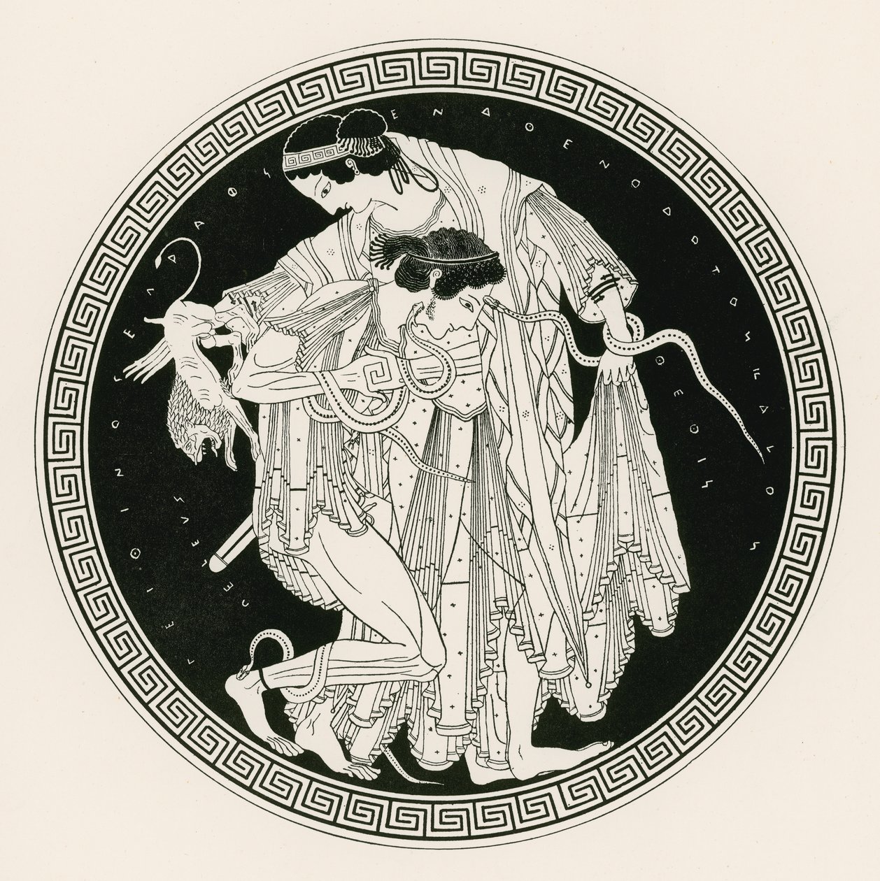 Peleus en Thetis (gravure) door English School