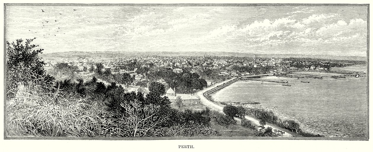 Perth (gravure) door English School