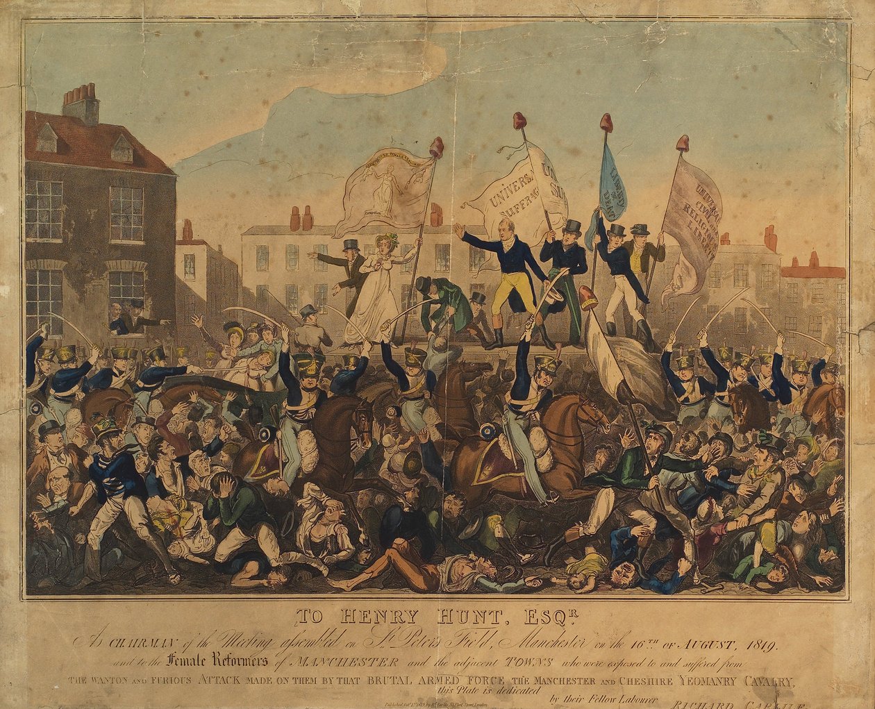 Peterloo-bloedbad, 1819 door English School