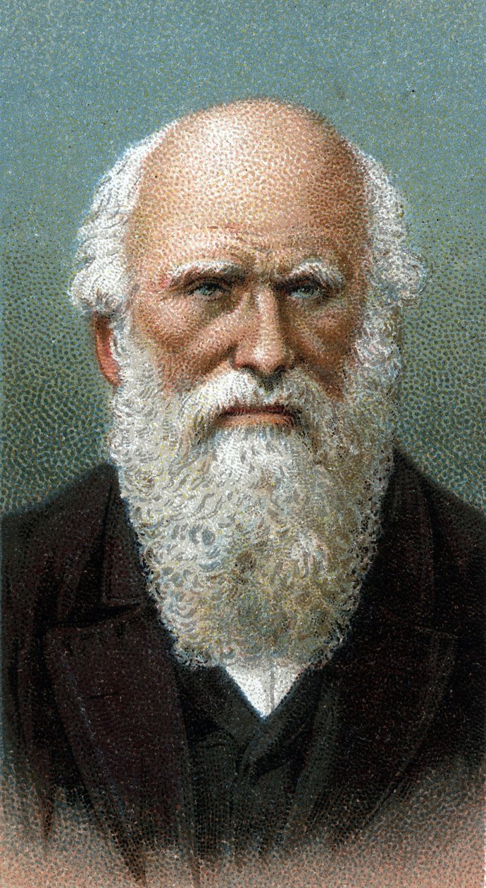 Portret van Charles Robert Darwin (1809-1882) - Uit de serie 