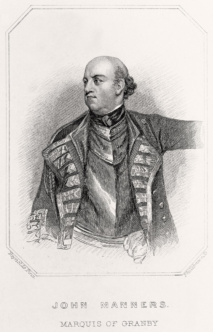 Portret van John Manners, Markies van Granby door English School