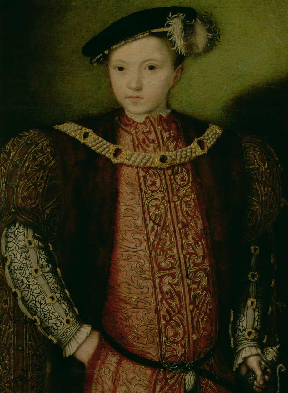 Portret van Koning Edward VI (1537-53) 16e eeuw door English School