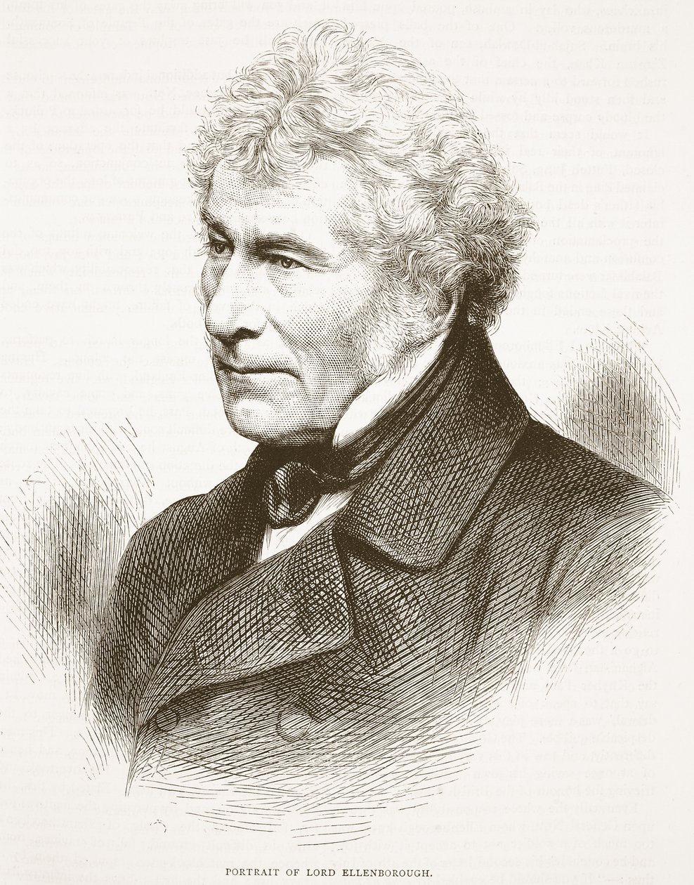 Portret van Lord Ellenborough, illustratie uit Cassells Geïllustreerde Geschiedenis van Engeland door English School