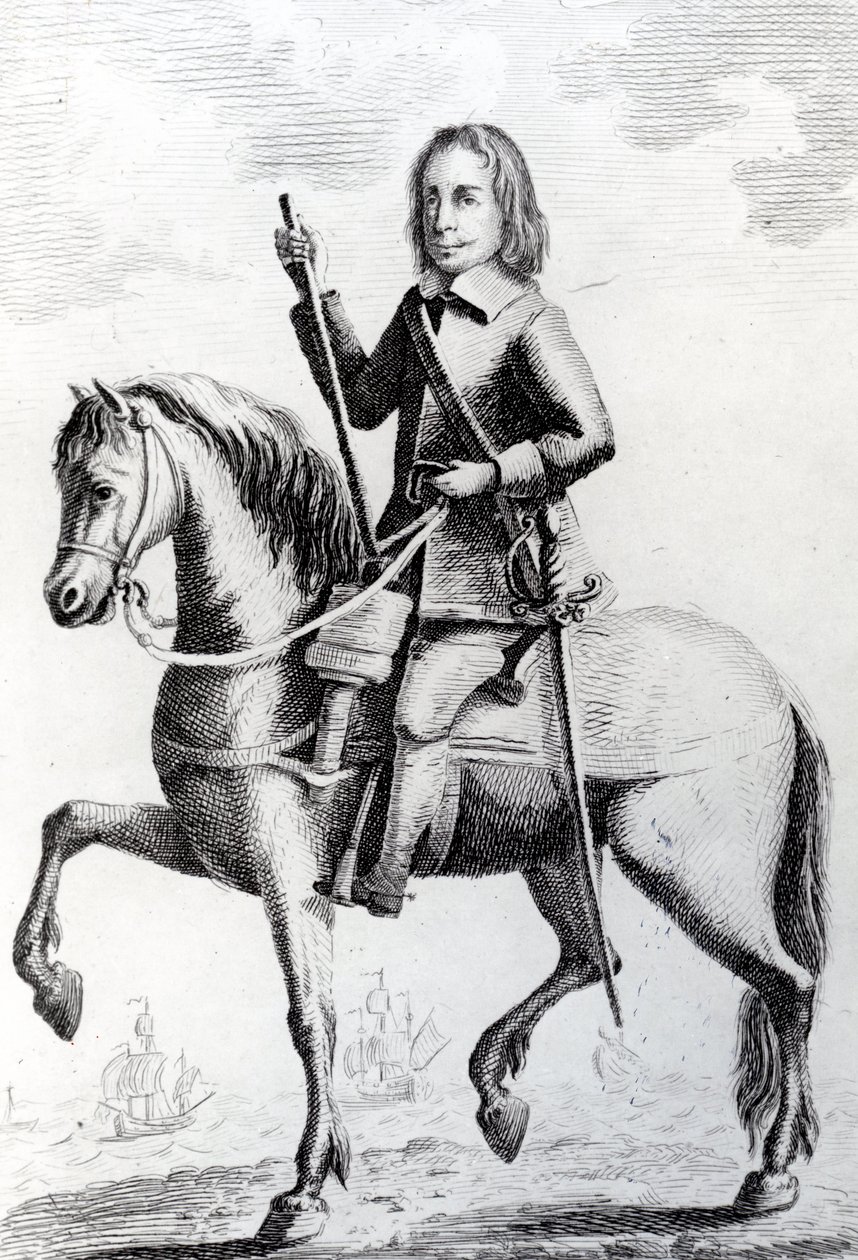 Portret van Generaal-majoor Desborough te paard door English School