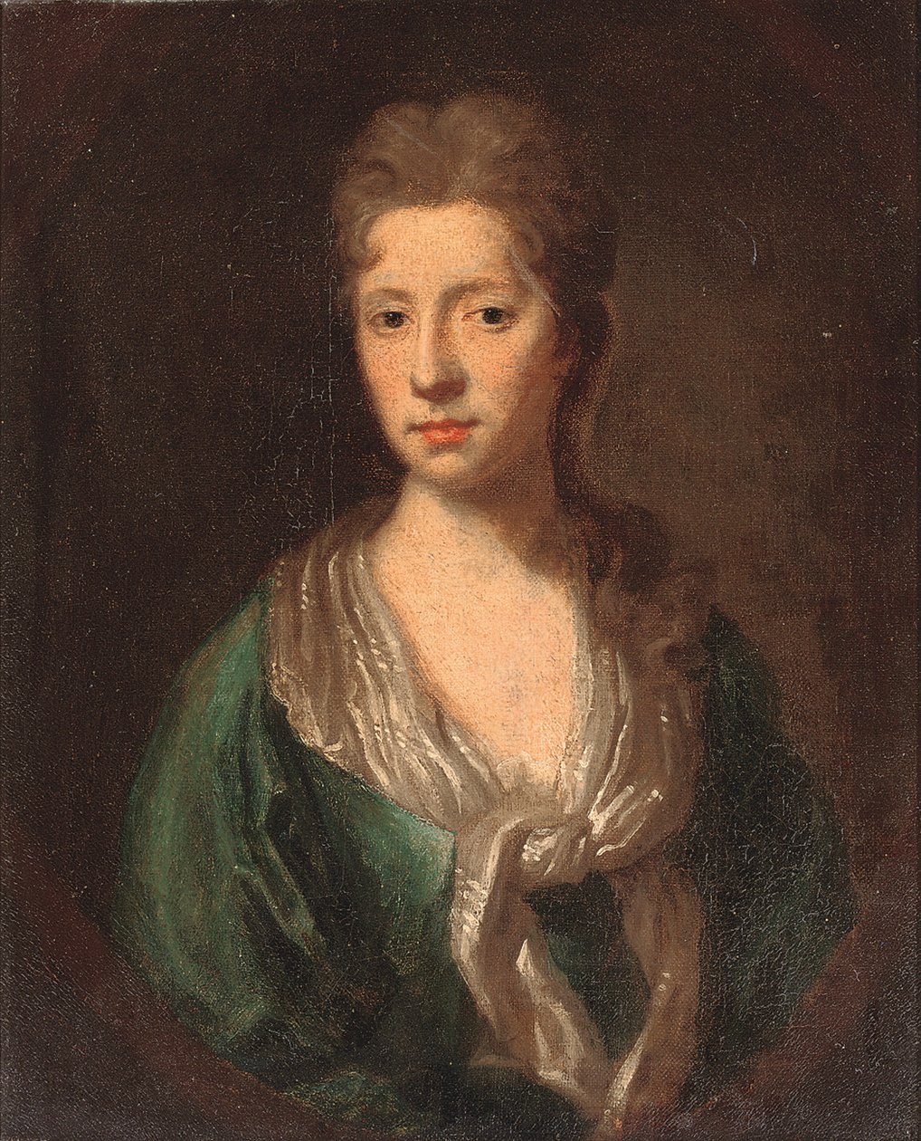 Portret van Martha, vrouw van Sir William Clayton, ca. 1756 door English School