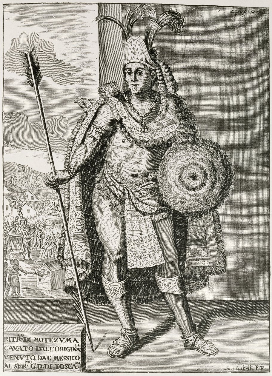 Portret van Montezuma II (1466-1520) uit 