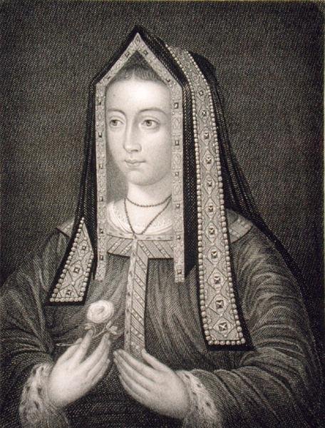 Portret van Koningin Elizabeth van York (1466-1502) door English School