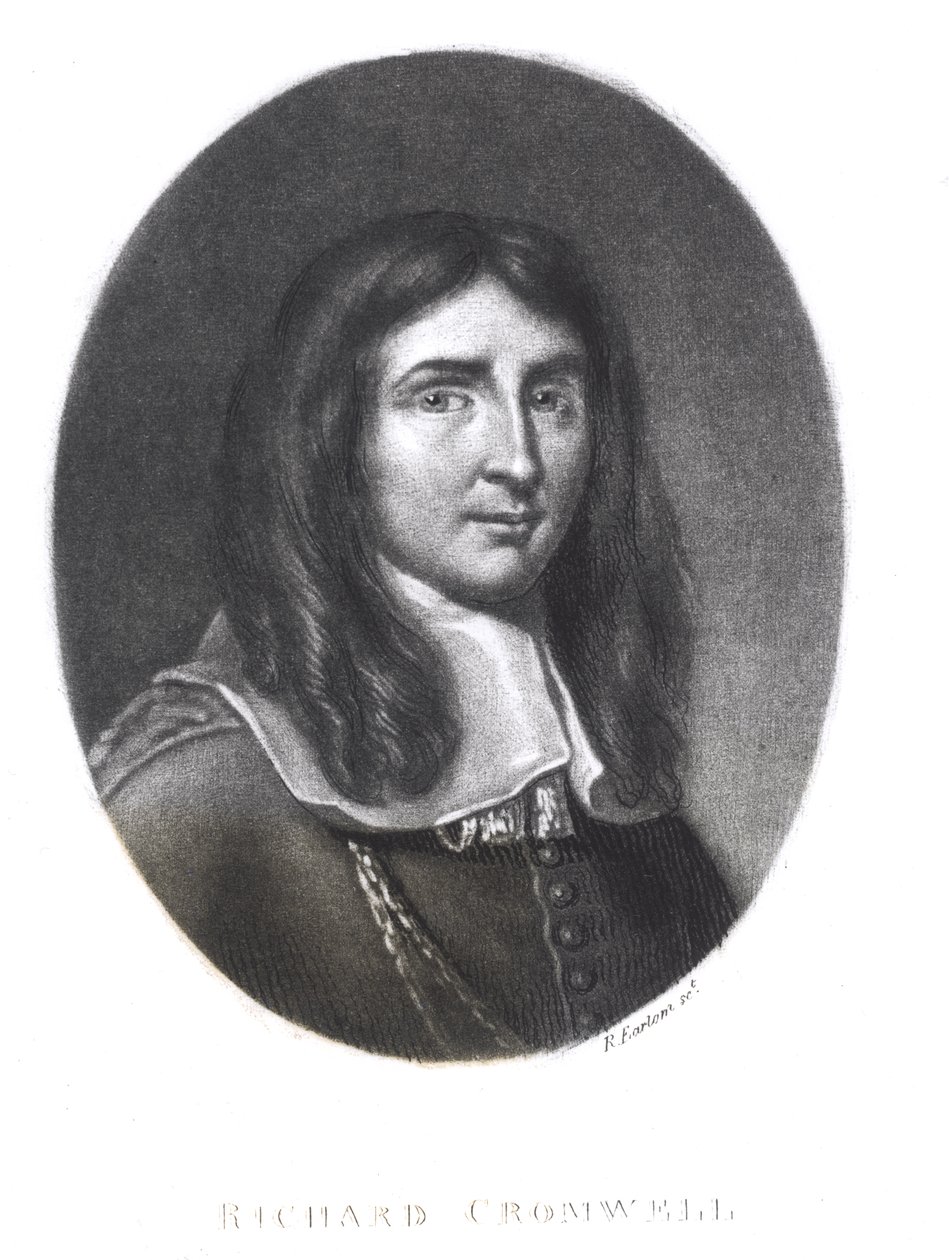 Portret van Richard Cromwell (1626-1712) gegraveerd door Richard Earlom (1743-1822) uit 