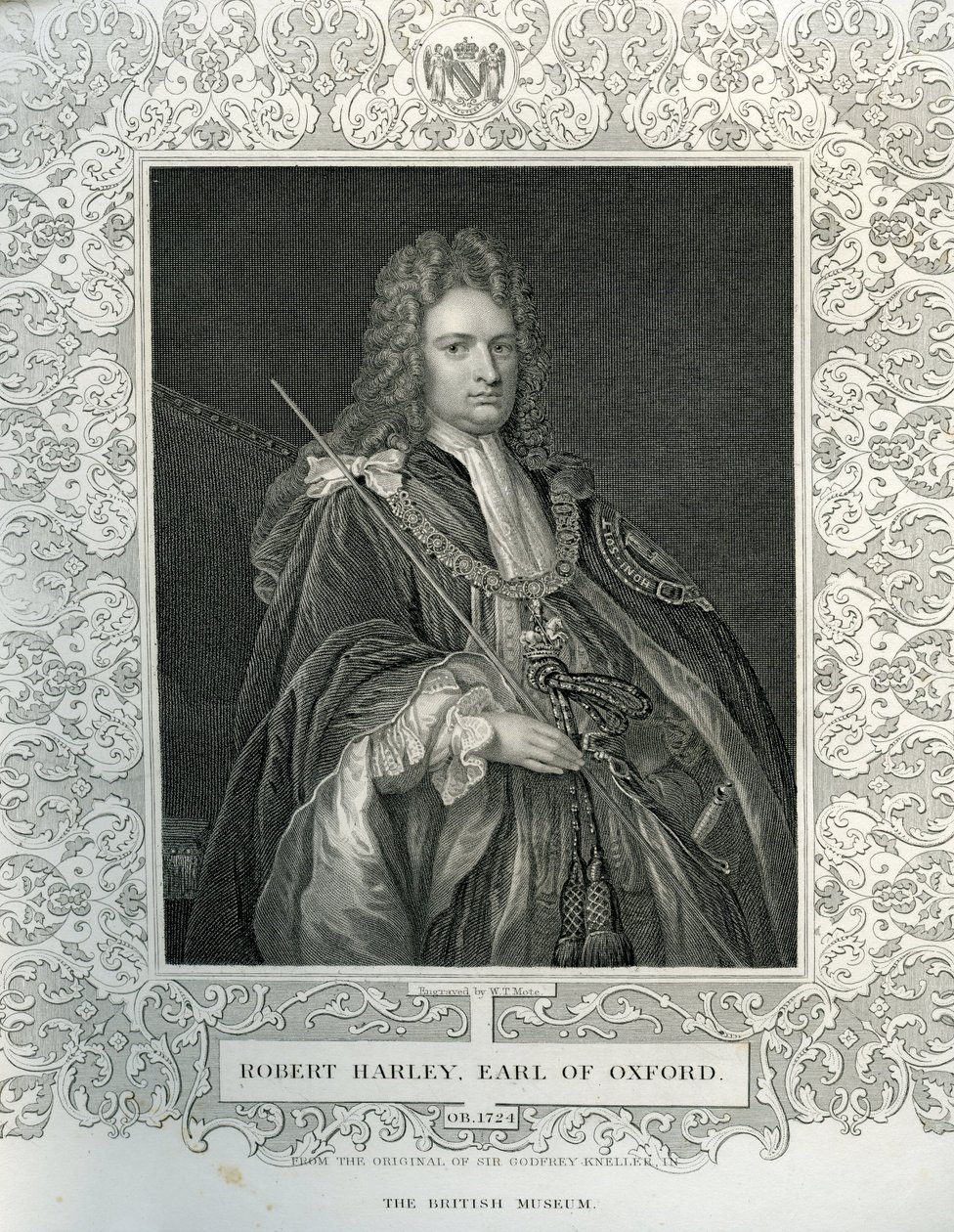 Portret van Robert Harley, eerste Graaf van Oxford door English School