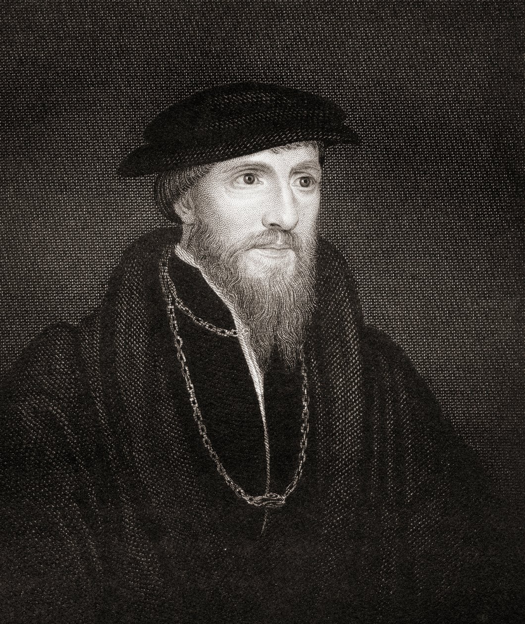Portret van Sir Anthony Denny, uit Lodges British Portraits, 1823 door English School