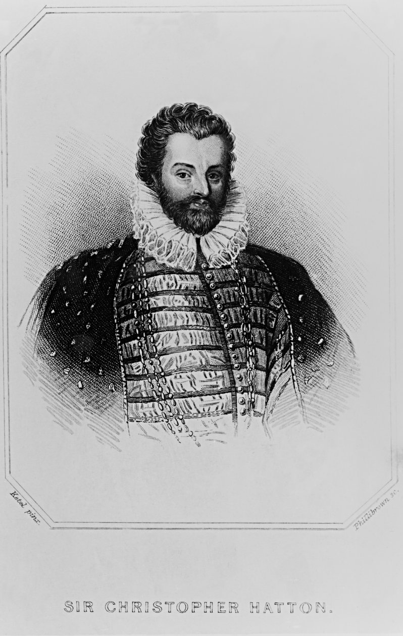Portret van Sir Christopher Hatton (1540-91) uit 