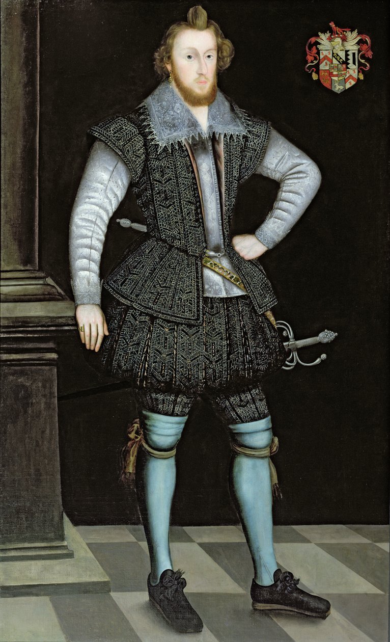 Portret van Sir Edward Fox van Gwrrnego door English School