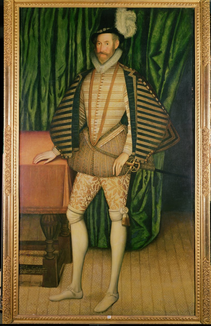 Portret van Sir Jerome Bowes (d.1616), ambassadeur bij de Tsaar van Rusland, 1583 door English School