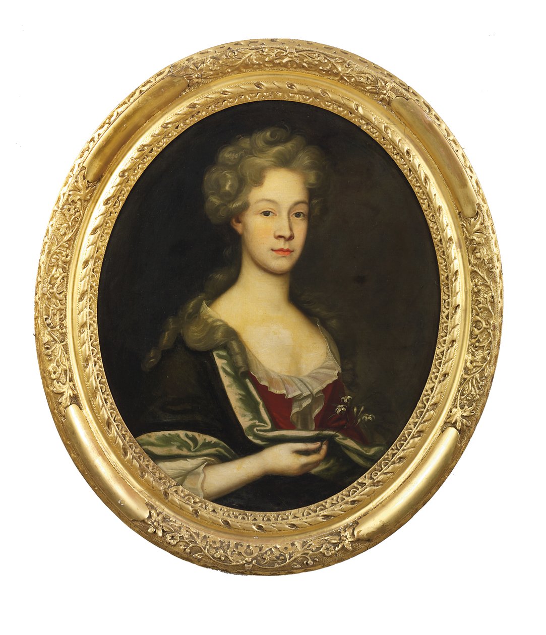 Portret van Susannah Idle, begin 18e eeuw door English School