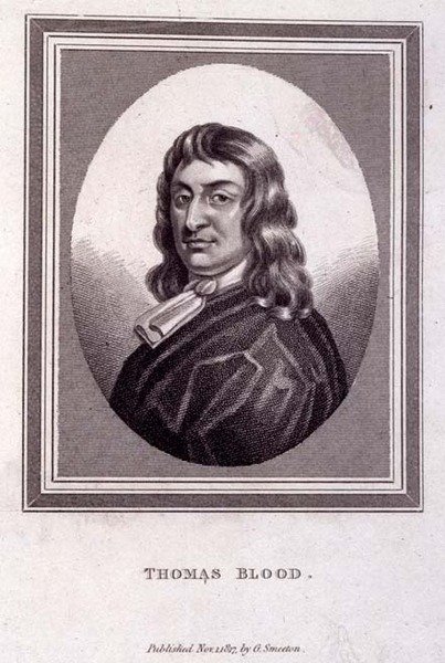 Portret van Thomas Blood (ca. 1618-80), pub. door G. Smeeton door English School