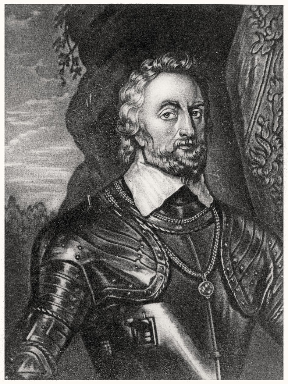 Portret van Thomas Howard, Graaf van Arundel (1585-1646) gegraveerd door Richard Earlom (1743-1822) en Charles Turner (c.1773-1857) uit Illustrious Characters in British History (mezzotint) door English School