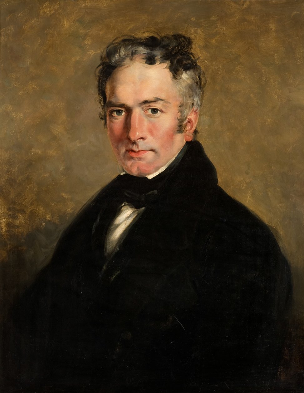 Portret van een heer door English School