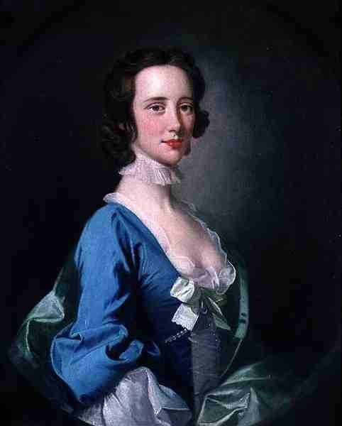 Portret van een Dame door English School
