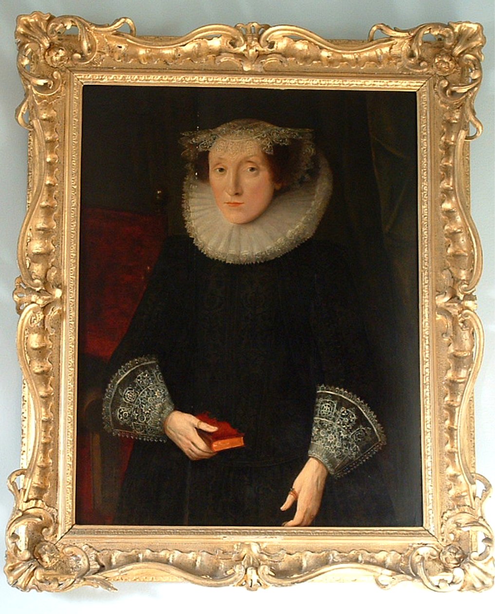 Portret van een dame door English School