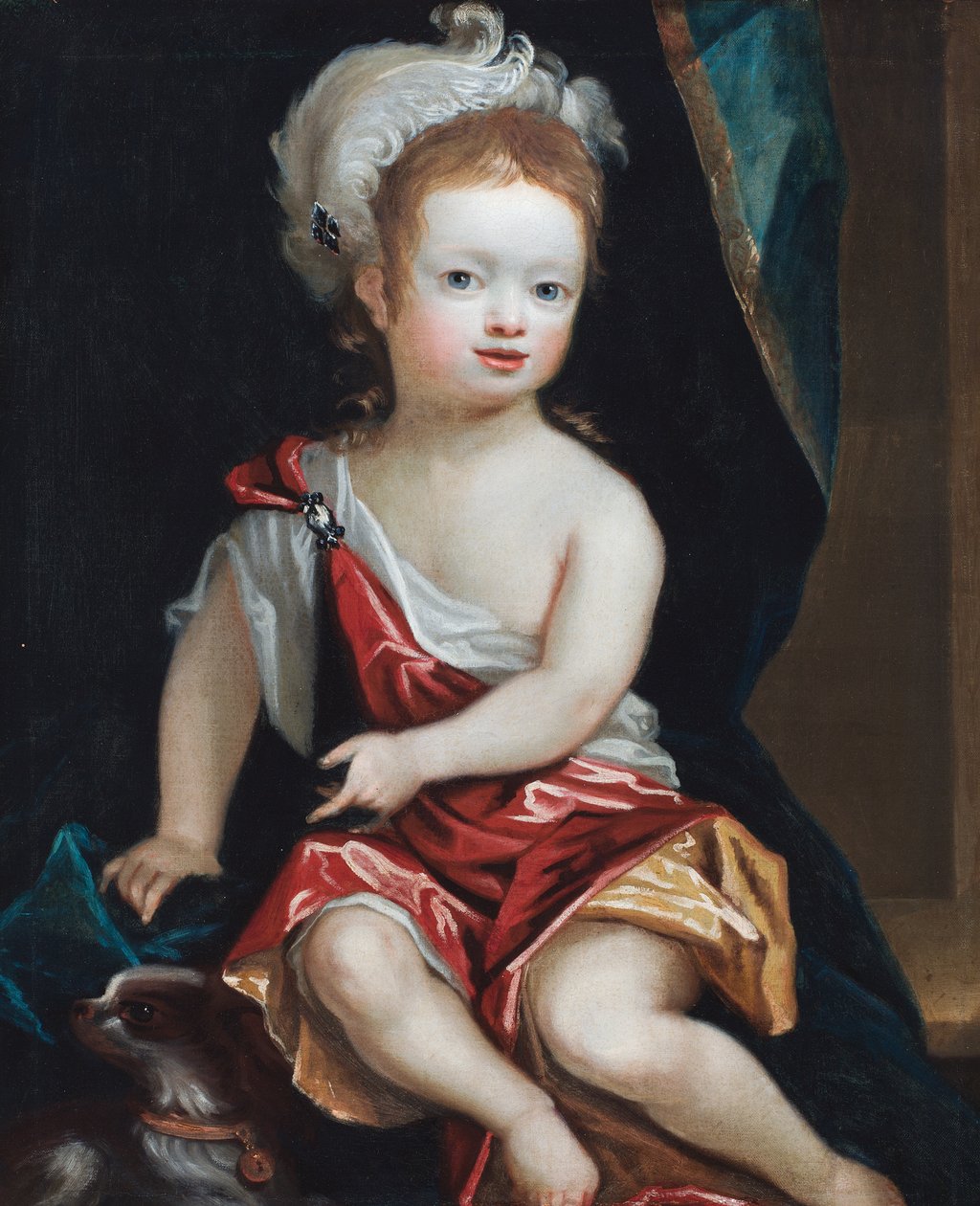 Portret van een jongen door English School