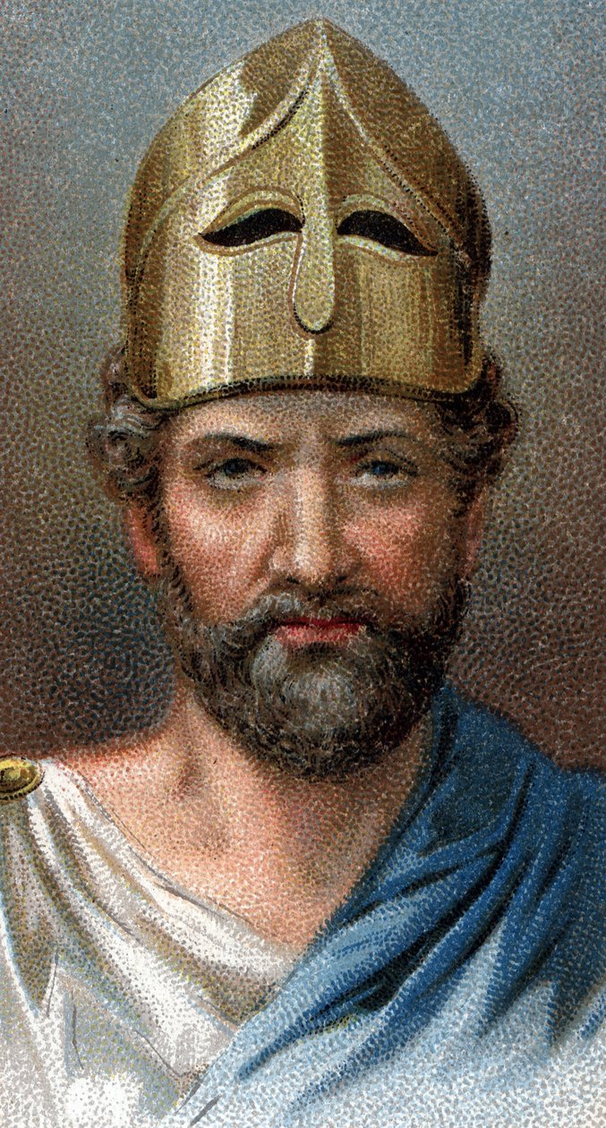 Portret van de Griekse generaal en politicus Pericles (494-429 v.Chr.) - Uit de serie Leaders of Men. door English School