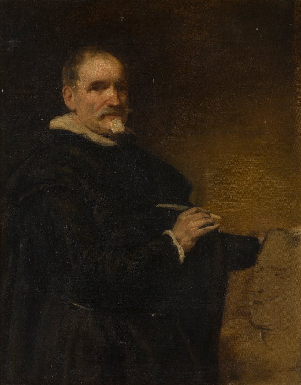 Portret vermoedelijk van Alonso Cano (1601-1667), ca. 1800-1900 door English School