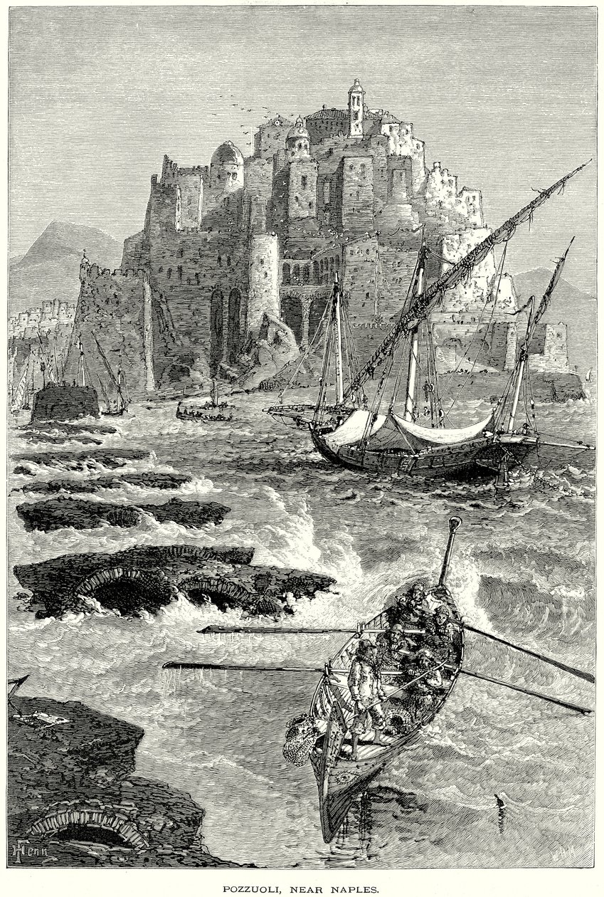 Pozzuoli, bij Napels (gravure) door English School