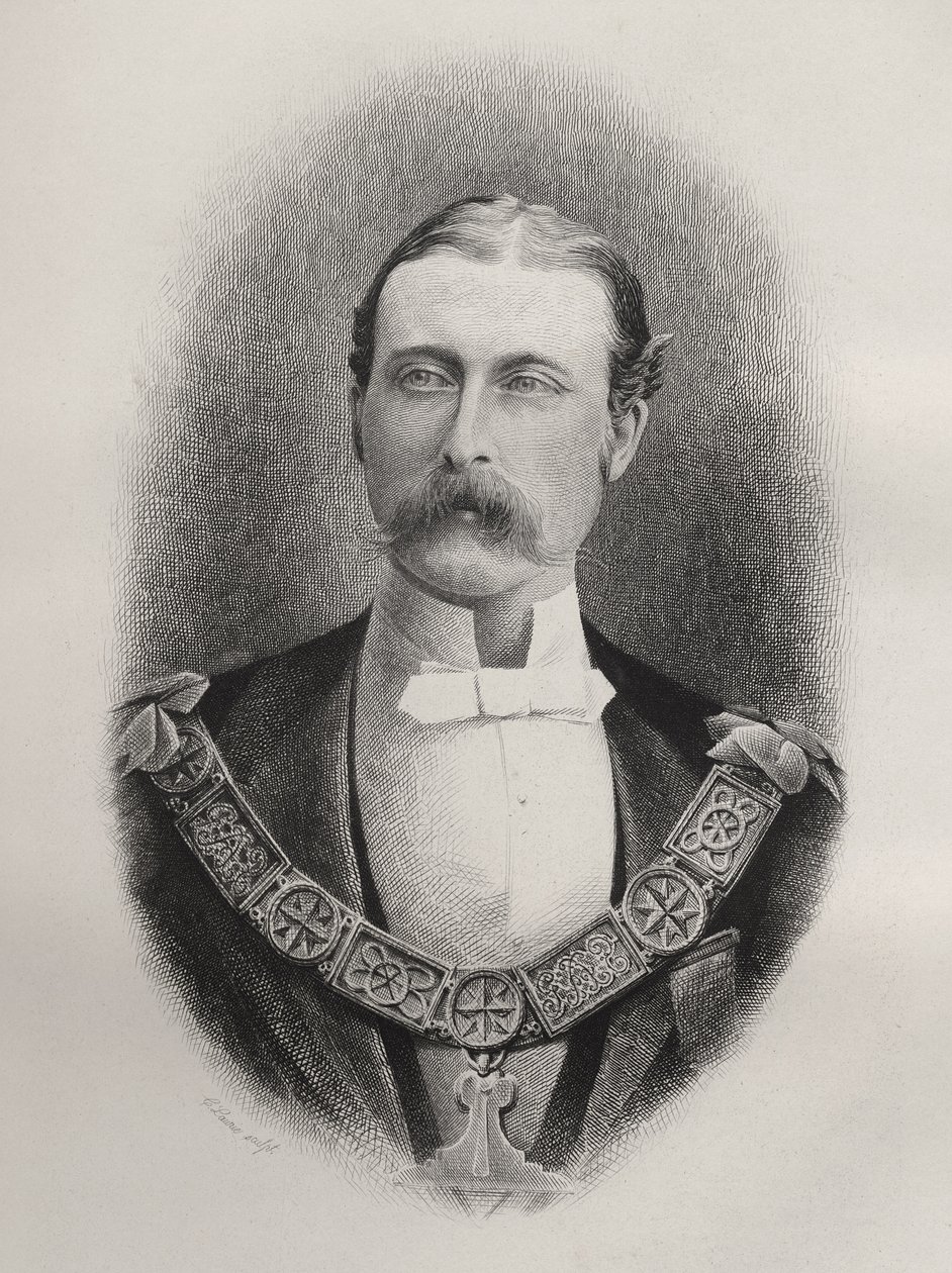 Prins Arthur William Patrick, Hertog van Connaught en Strathearn, gegraveerd door C. Laurie, uit 
