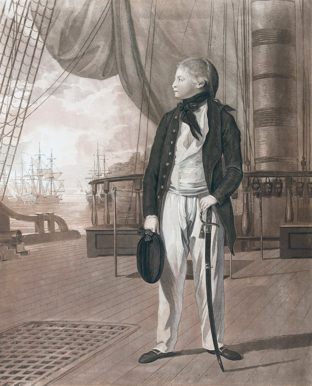 Prins William Henry als adelborst Later koning Willem IV door English School
