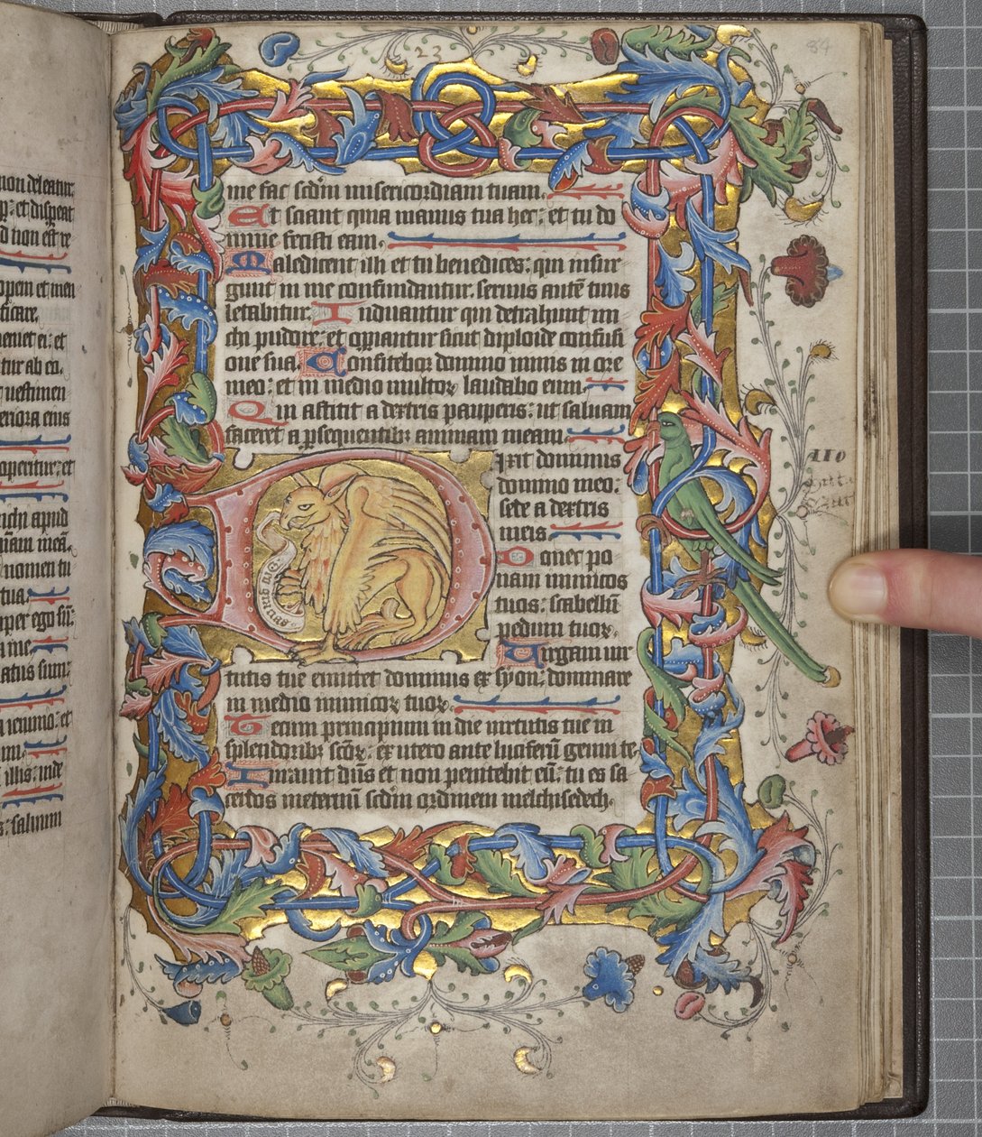 Psalter met Sarum gebruik kalender, Fol 82 recto, ca. 1425-75 door English School