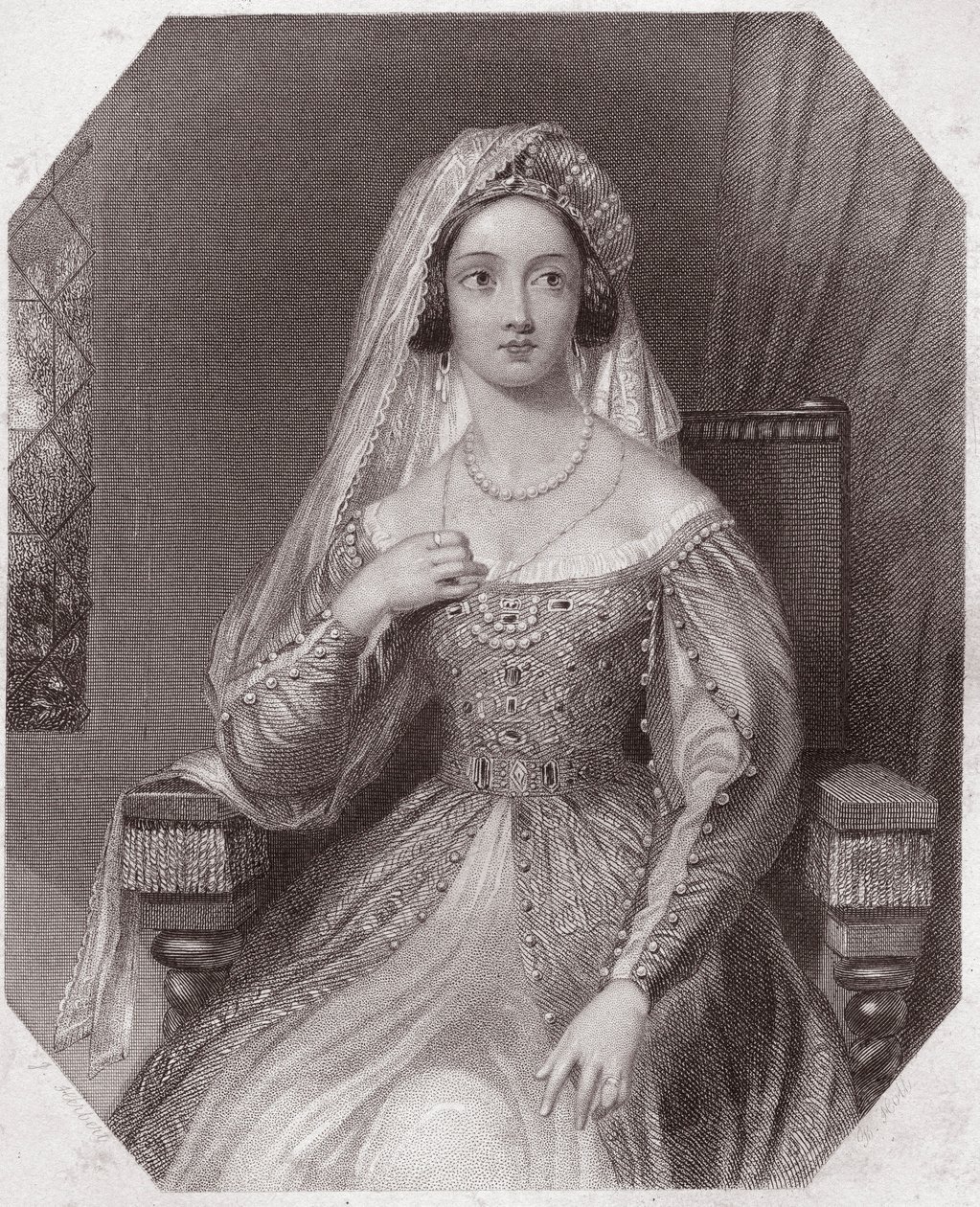 Koningin Catharina van Aragon, vrouw van Hendrik VIII - 