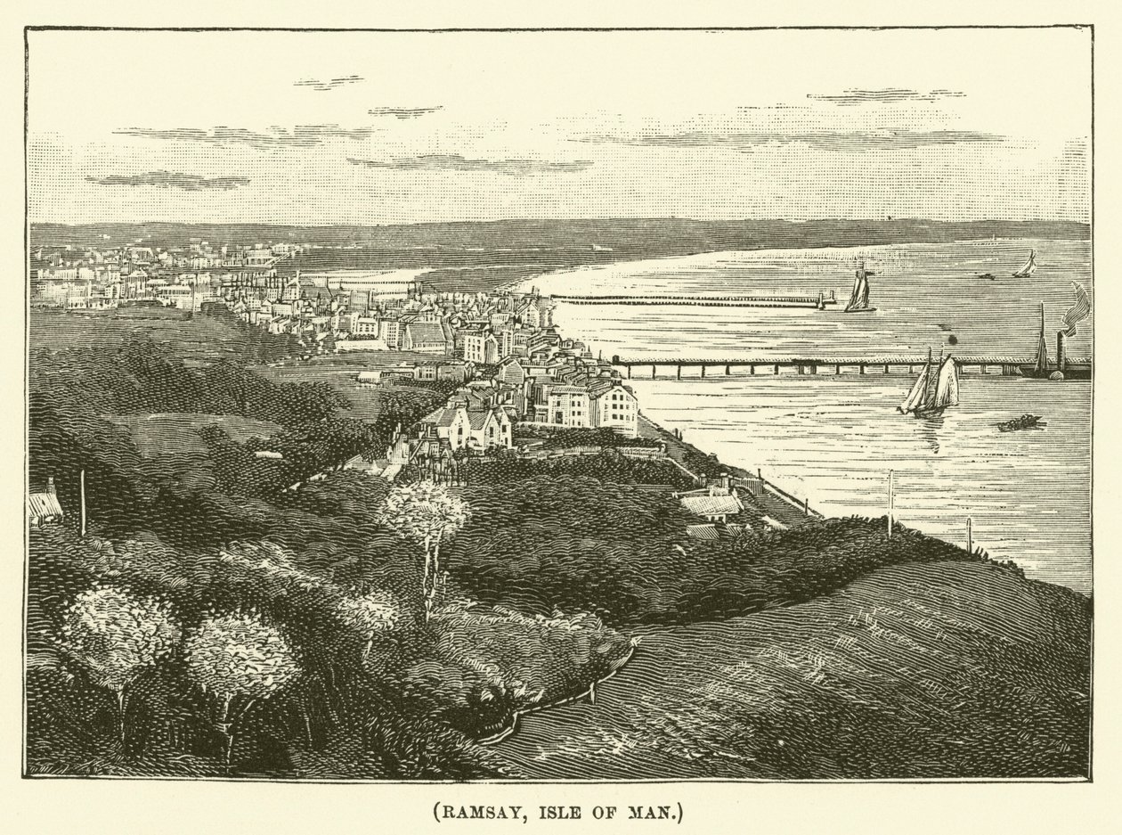 Ramsay, eiland Man (gravure) door English School