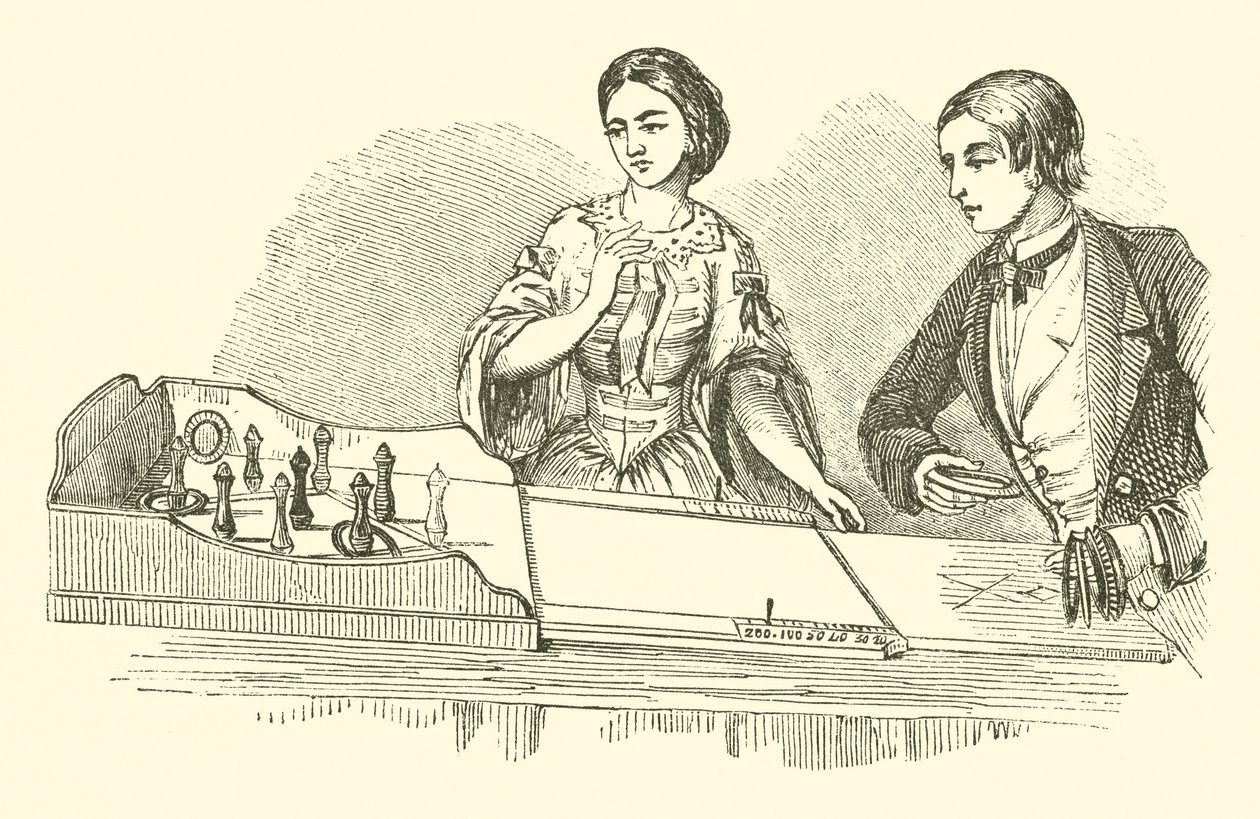 Ringolette, of Parlour Quoits (gravure) door English School