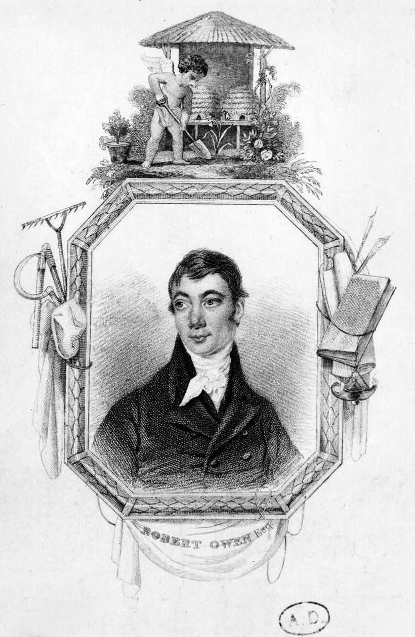 Robert Owen (1771-1858) door English School