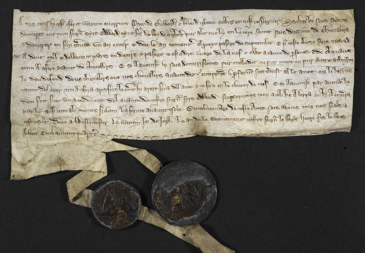 Robert Tybetot: Verbintenis om te dienen in het Heilige Land: 1270. Paen de Chaworth: Verbintenis om te dienen in het Heilige Land: 1270 door English School
