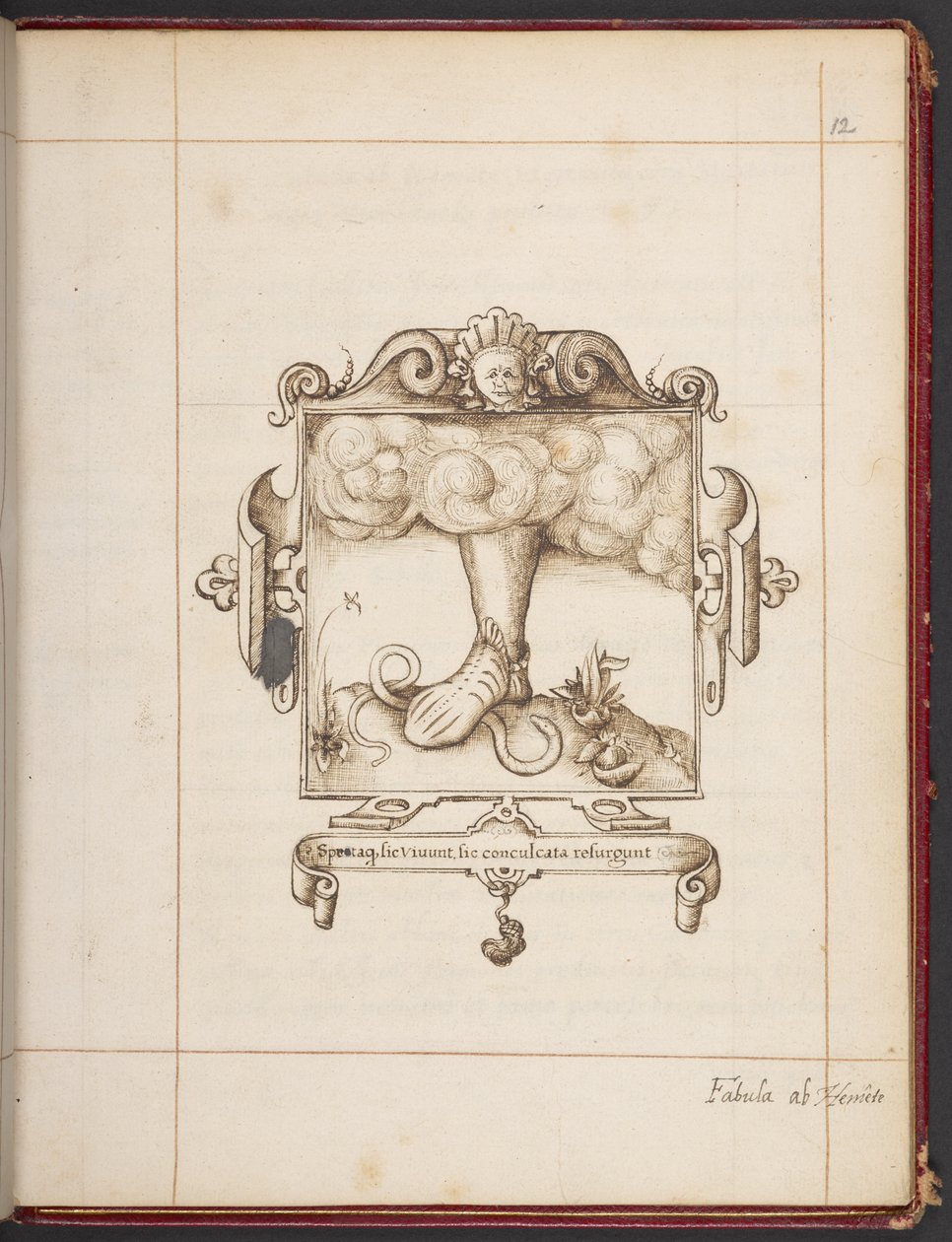 Embleem met Latijnse motto uit George Gascoine