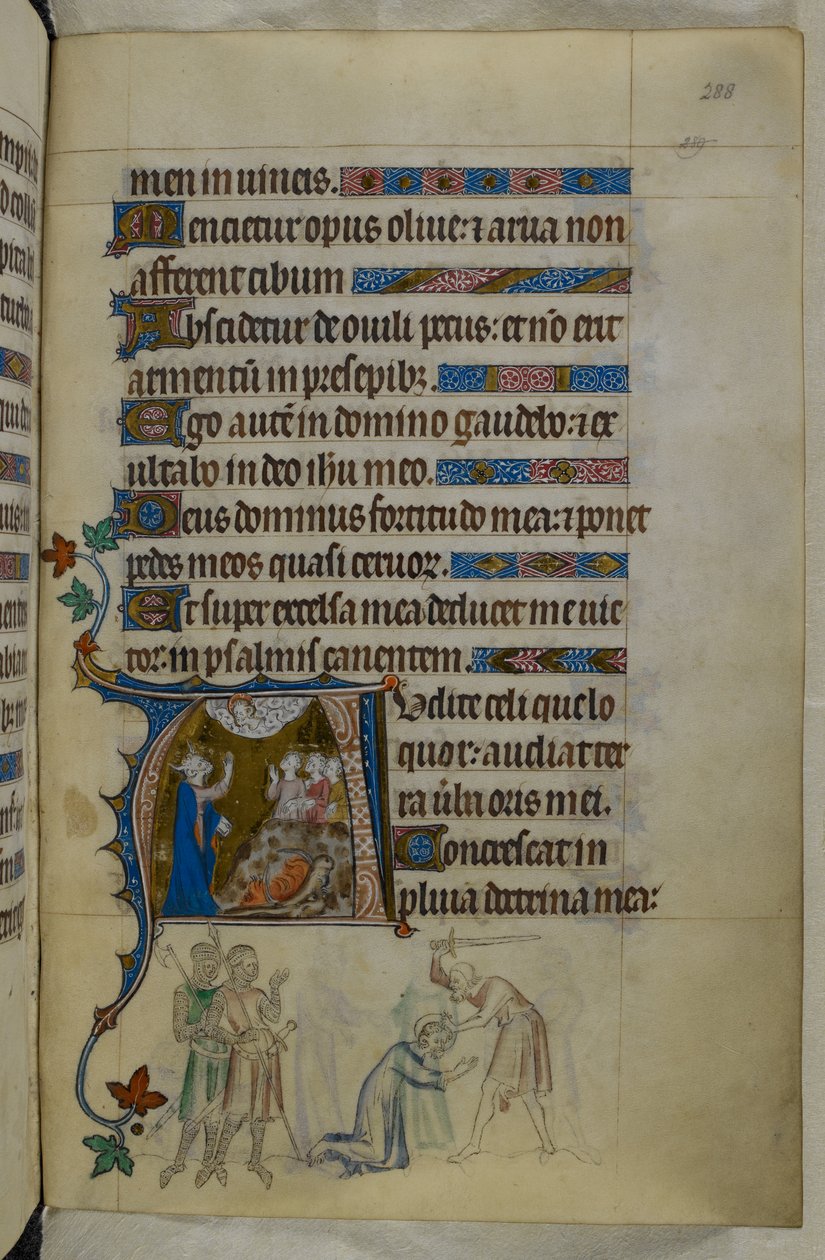 Royal MS 2 B VII f.288r, uit De Queen Mary Psalter, ca. 1310-20 (perkament) door English School