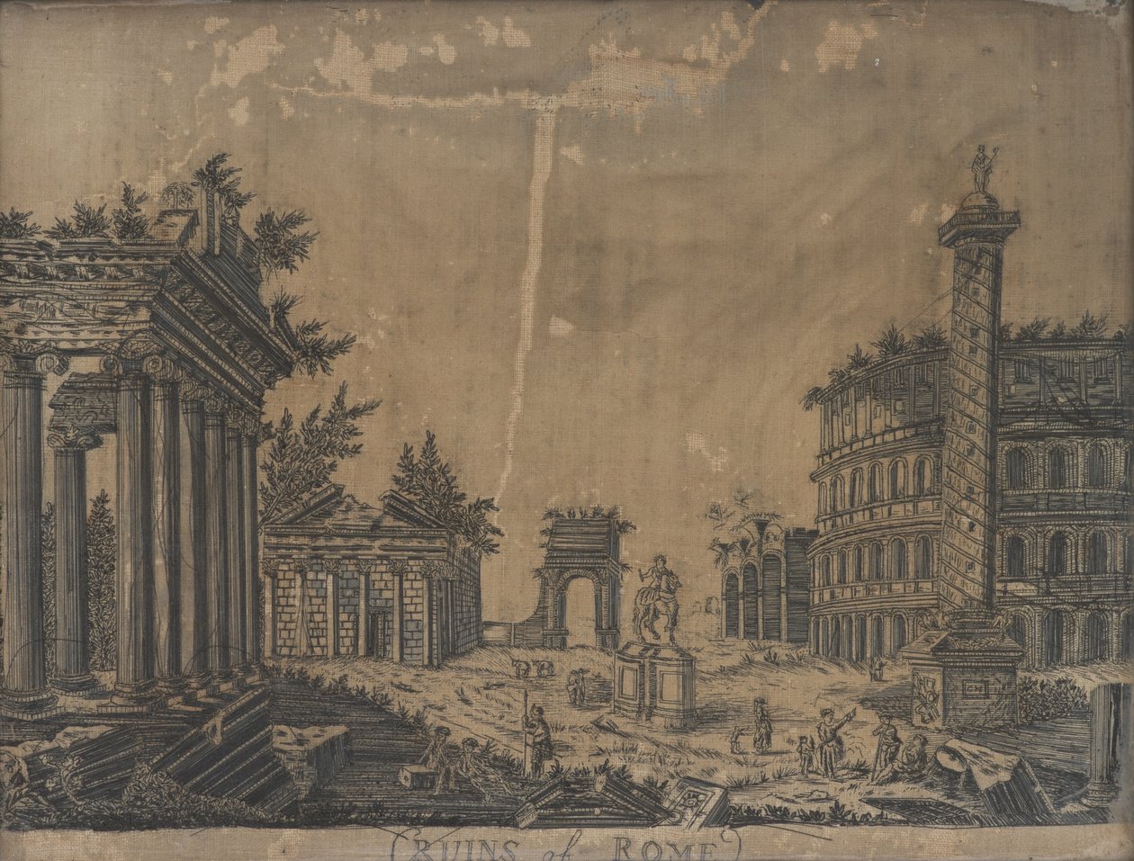 Ruïnes van Rome, 1780s door English School