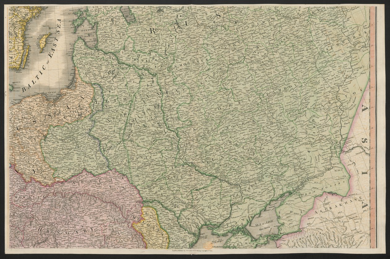 Rusland, uit Europa, beschrijvend alle veranderingen van grondgebied, samen met hun afwijkingen in de grenslijnen van de verschillende rijken en staten, overeengekomen en bevestigd door het definitieve verdrag van Parijs, 20 november 1815, gepubliceerd 181 door English School