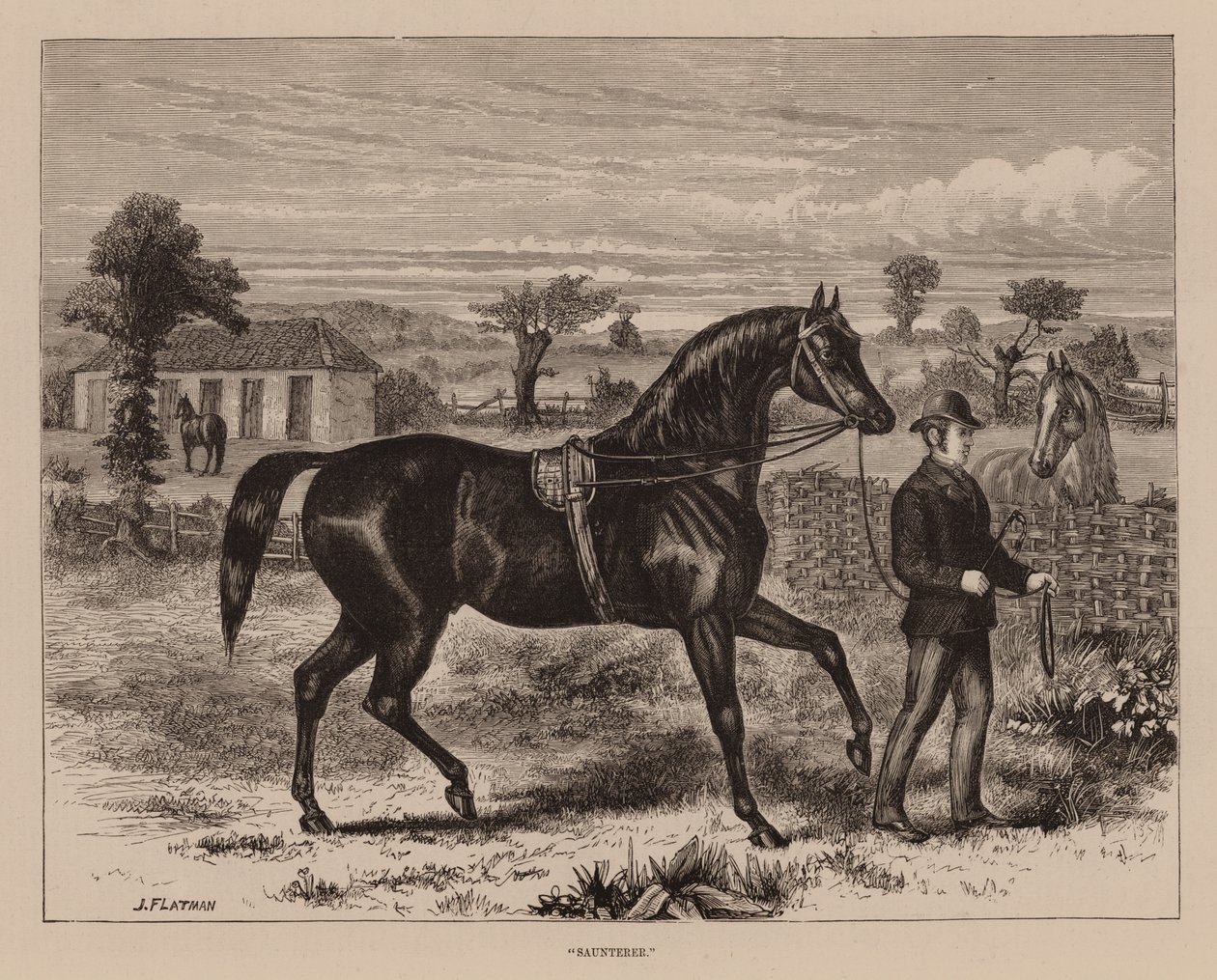 "Saunterer" (gravure) door English School