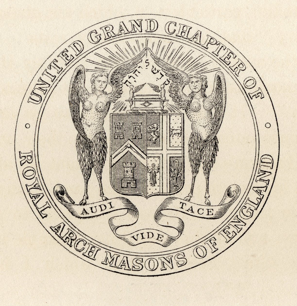 Zegel van de United Grand Chapter of Royal Arch Masons of England, 1817, uit 