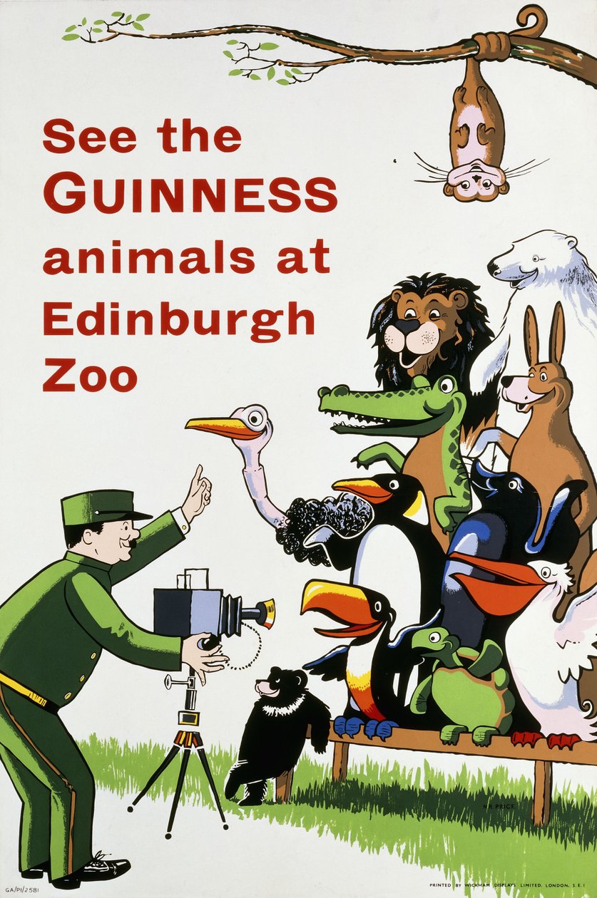 Zie de Guinness Dieren in de Edinburgh Zoo, c.1938 door English School