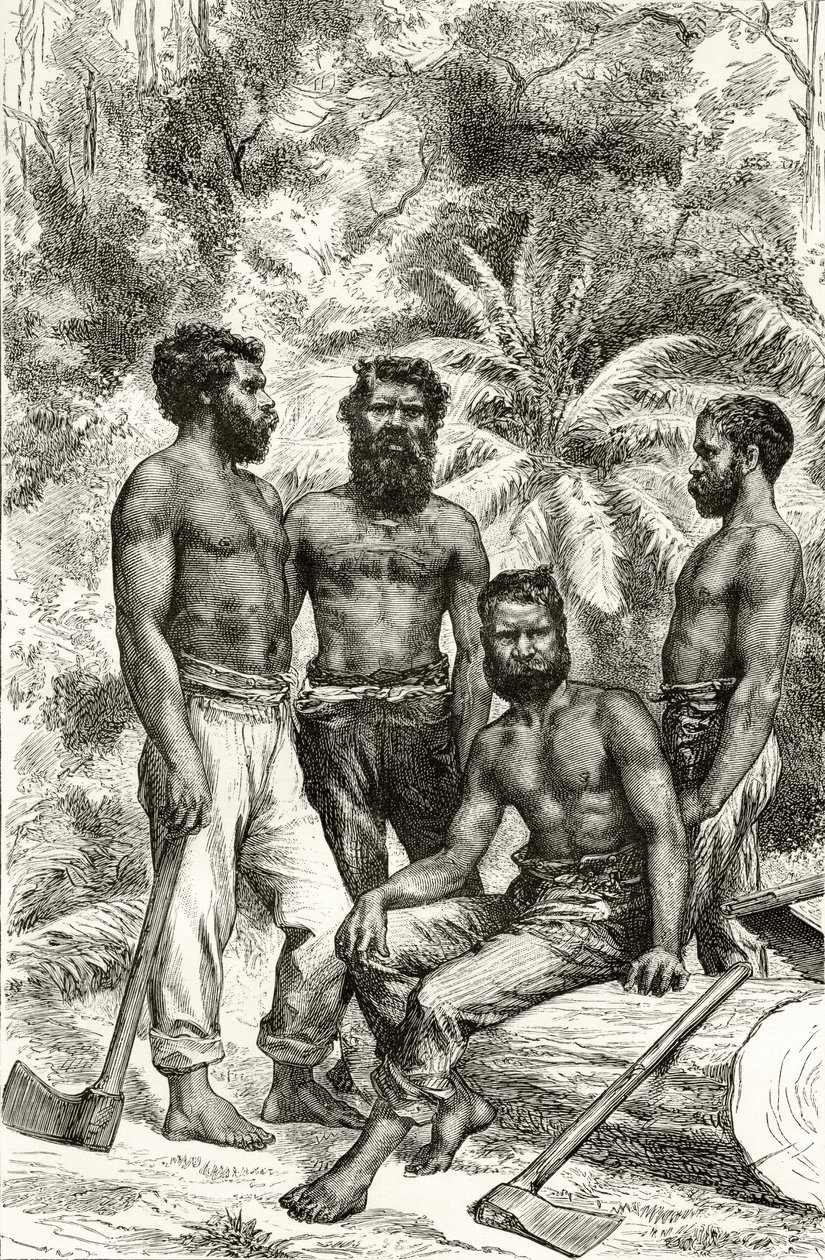 Halfbeschaafde Victoriaanse Aboriginals, uit 