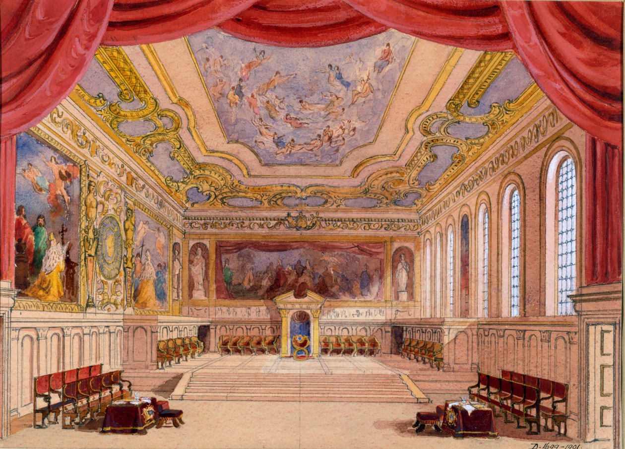 Decorontwerp voor De Koopman van Venetië door William Shakespeare, 1858 door English School
