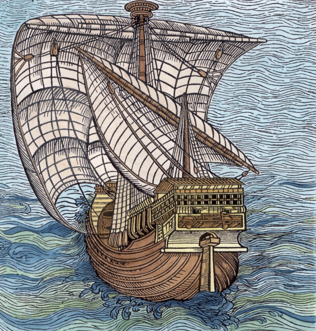 Schip uit de tijd van Columbus, uit 