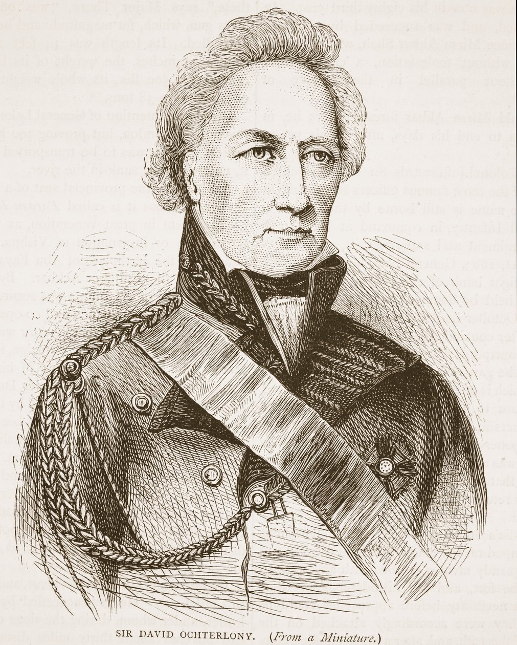 Sir David Ochterlony, illustratie uit Cassells Geïllustreerde Geschiedenis van India door James Grant, uitgegeven 1879 door English School