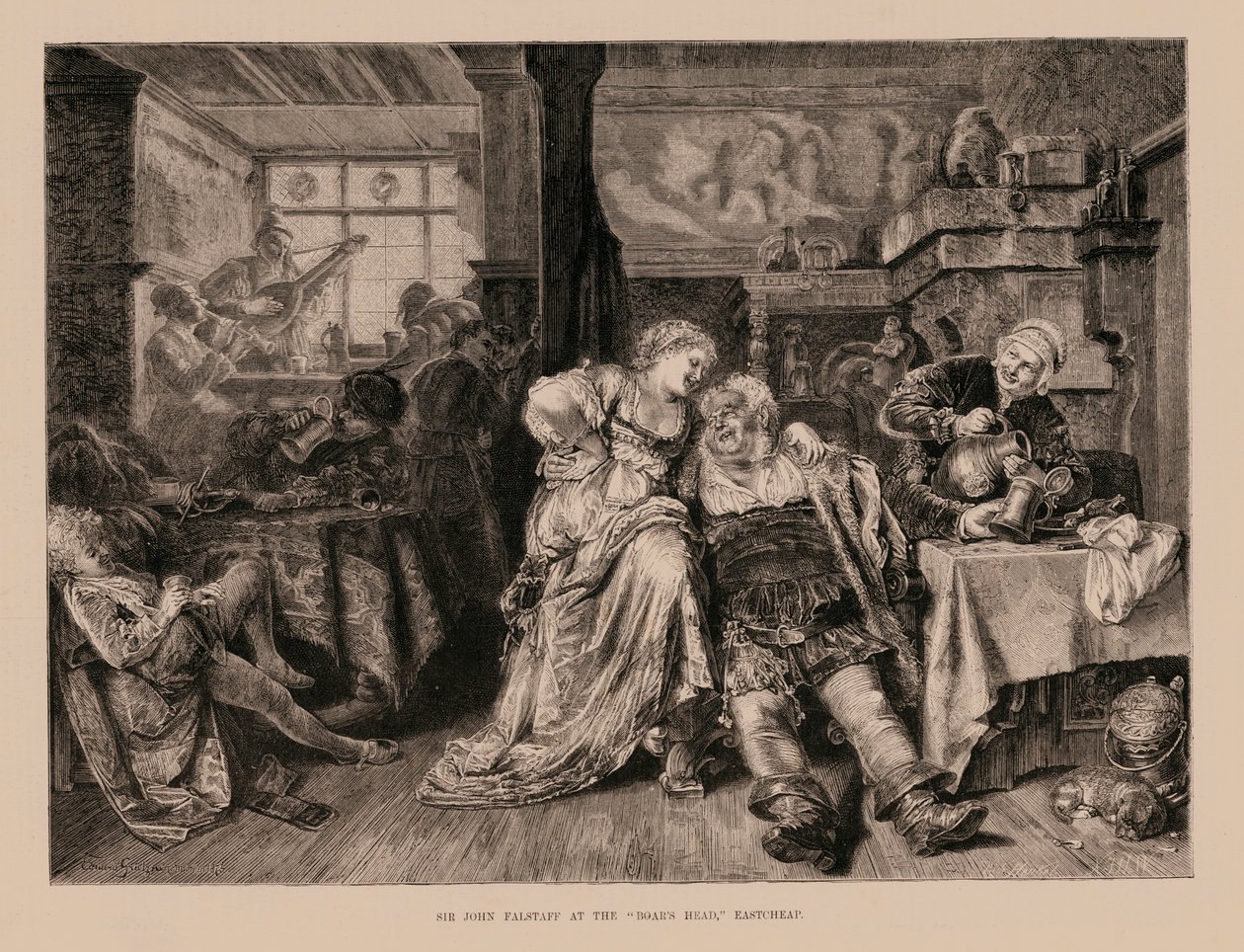 Sir John Falstaff in de "Boar