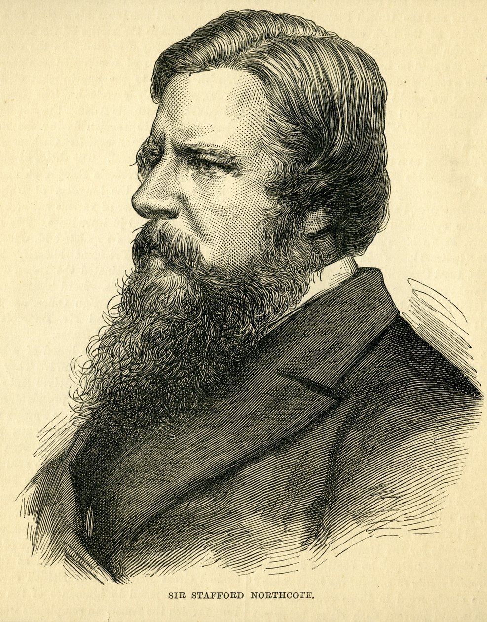 Sir Stafford Northcote, 1e graaf van Iddesleigh (1818-87) door English School
